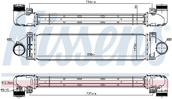 NISSENS 96349 Intercooler