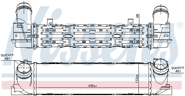 NISSENS 96450 Intercooler