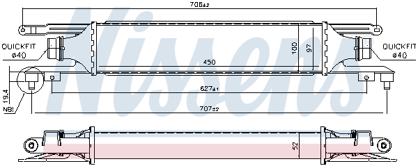 NISSENS 96464 Intercooler