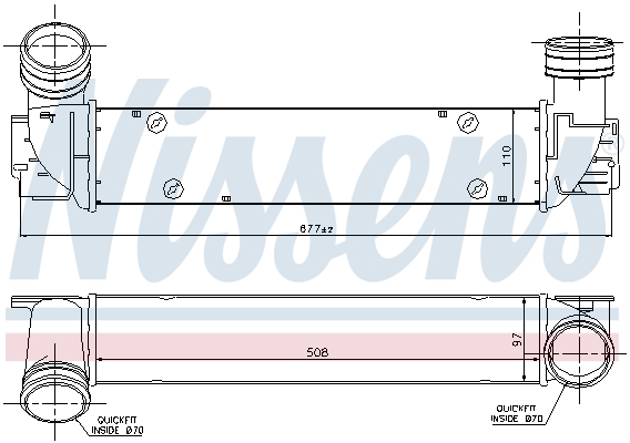 NISSENS 96551 Intercooler