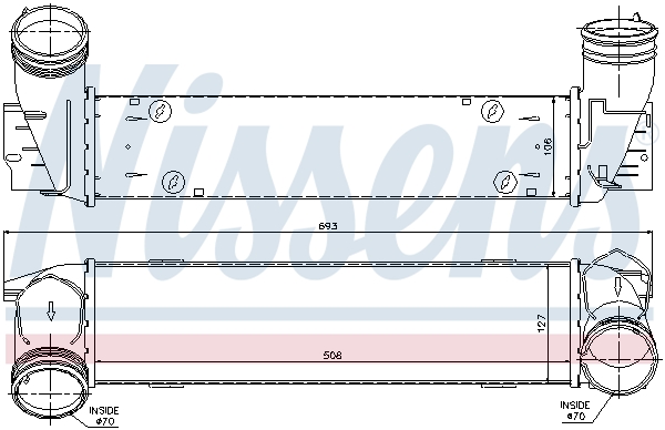 NISSENS 96595 Intercooler