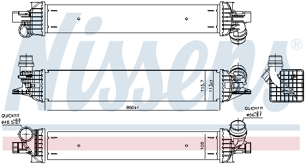 NISSENS 96625 Intercooler