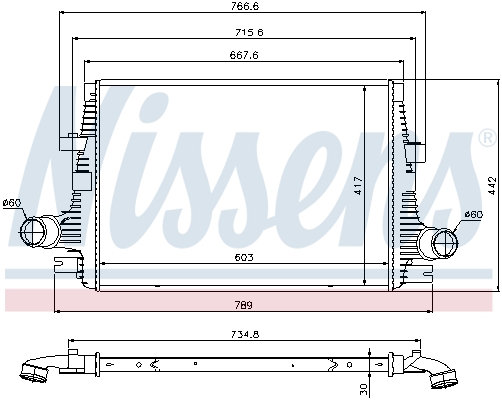 NISSENS 96644 Intercooler