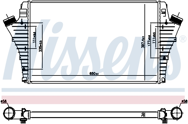 NISSENS 96647 Intercooler