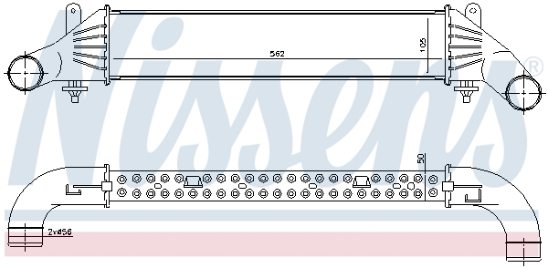 NISSENS 96655 Intercooler