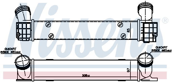 NISSENS 96725 Intercooler