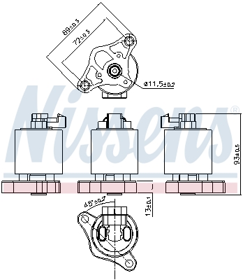 NISSENS 98153 Valvola ricircolo gas scarico-EGR