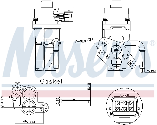 NISSENS 98168 Vanne EGR