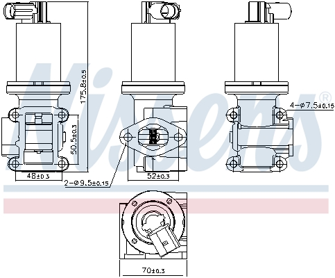 NISSENS 98180 Valvola ricircolo gas scarico-EGR