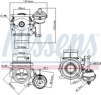 NISSENS 98182 Valvola ricircolo gas scarico-EGR-Valvola ricircolo gas scarico-EGR-Ricambi Euro