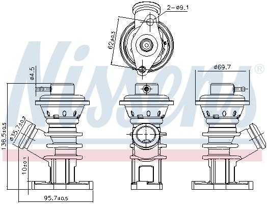 NISSENS 98191 Valvola ricircolo gas scarico-EGR