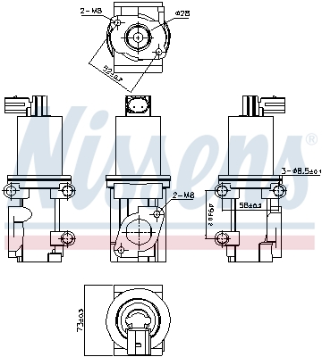 NISSENS 98193 Valvola ricircolo gas scarico-EGR-Valvola ricircolo gas scarico-EGR-Ricambi Euro