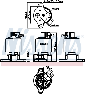 NISSENS 98206 Valvola ricircolo gas scarico-EGR-Valvola ricircolo gas scarico-EGR-Ricambi Euro