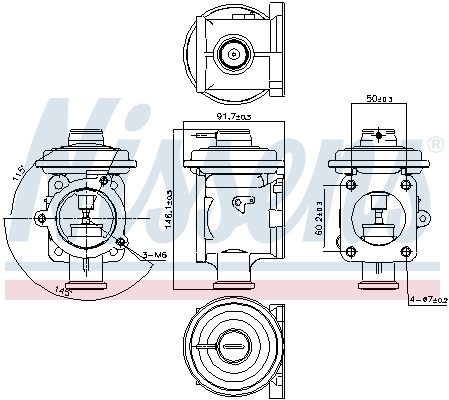 NISSENS 98219 Valvola ricircolo gas scarico-EGR