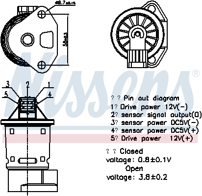 NISSENS 98246 Valvola ricircolo gas scarico-EGR-Valvola ricircolo gas scarico-EGR-Ricambi Euro