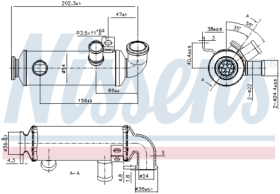 Dr.Motor Automotive DRM61117C Kjøler, avgassresirkulering