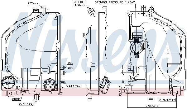 NISSENS 996022 Serbatoio compensazione, Refrigerante-Serbatoio compensazione, Refrigerante-Ricambi Euro