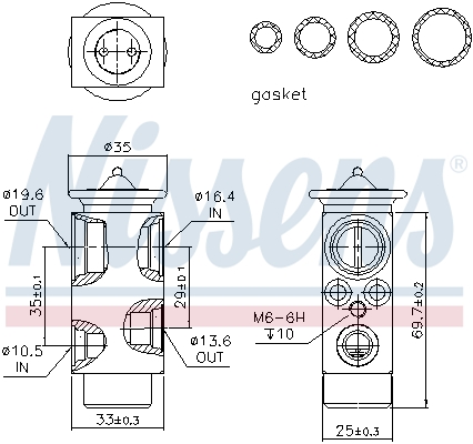 NISSENS 999228 Valvola ad espansione, Climatizzatore-Valvola ad espansione, Climatizzatore-Ricambi Euro