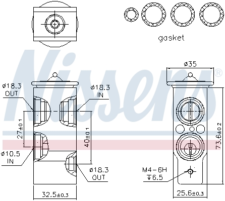 NISSENS 999249 Valvola ad espansione, Climatizzatore