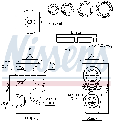 NISSENS 999285 Valvola ad espansione, Climatizzatore-Valvola ad espansione, Climatizzatore-Ricambi Euro