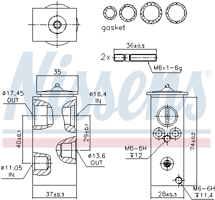 NISSENS 999292 Valvola ad espansione, Climatizzatore