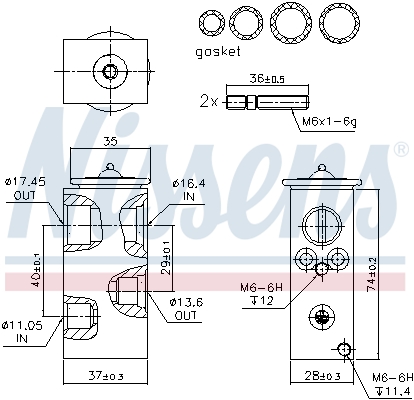 NISSENS 999293 Valvola ad espansione, Climatizzatore