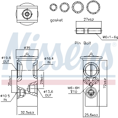 NISSENS 999297 Valvola ad espansione, Climatizzatore