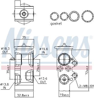 NISSENS 999313 Valvola ad espansione, Climatizzatore