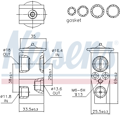 NISSENS 999315 Valvola ad espansione, Climatizzatore-Valvola ad espansione, Climatizzatore-Ricambi Euro