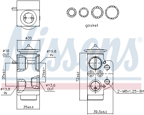 NISSENS 999317 Valvola ad espansione, Climatizzatore