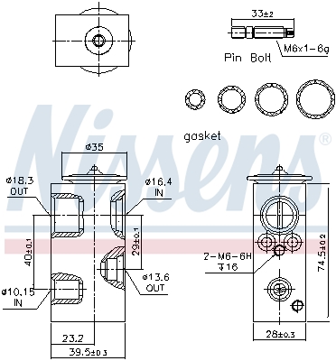 NISSENS 999342 Valvola ad espansione, Climatizzatore