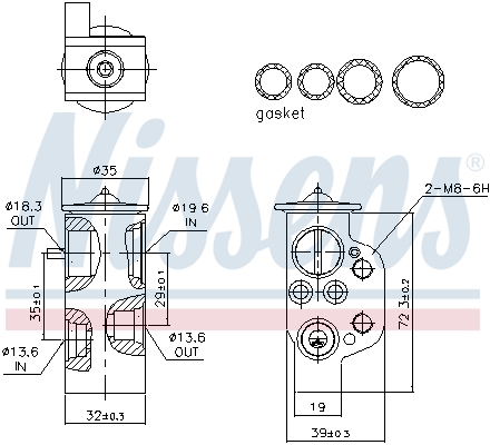 NISSENS 999347 Valvola ad espansione, Climatizzatore-Valvola ad espansione, Climatizzatore-Ricambi Euro