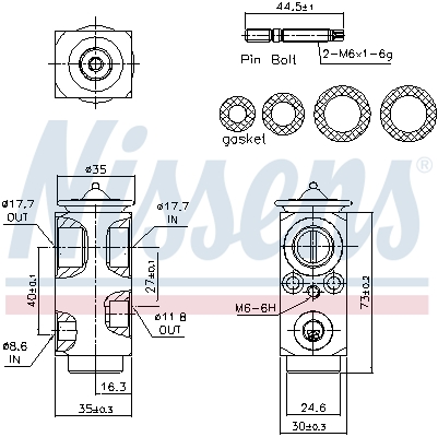 NISSENS 999364 Valvola ad espansione, Climatizzatore-Valvola ad espansione, Climatizzatore-Ricambi Euro