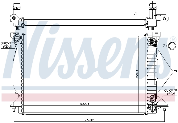 NISSENS 60303A радиатор,...