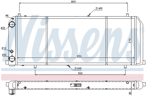 NISSENS 604201 радиатор,...