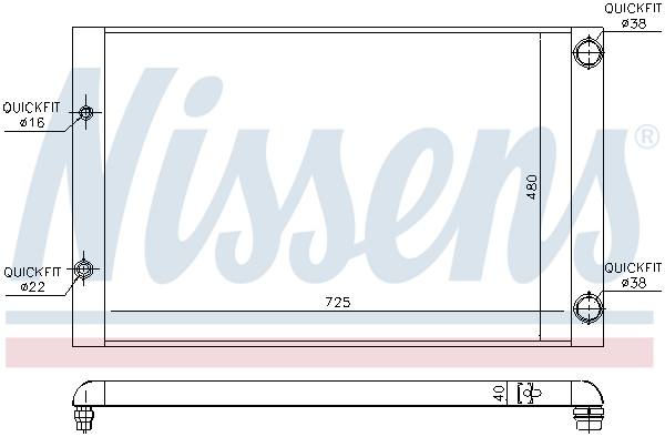 NISSENS 60427 Radiatore,...