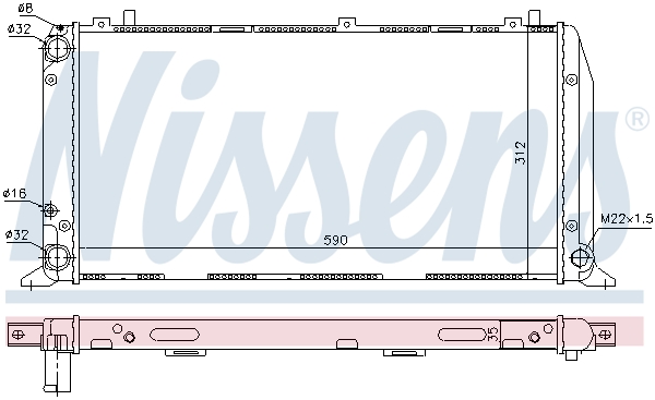 NISSENS 604361 радиатор,...