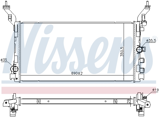 NISSENS 606058 Radiatore,...