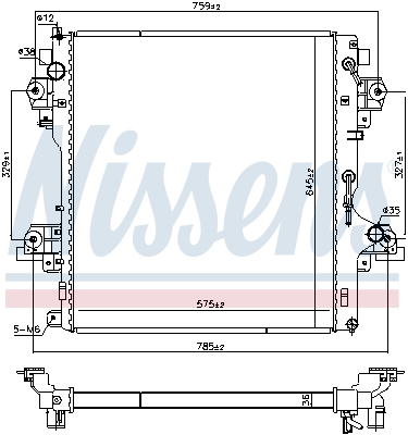 NISSENS 606071 Radiatore,...