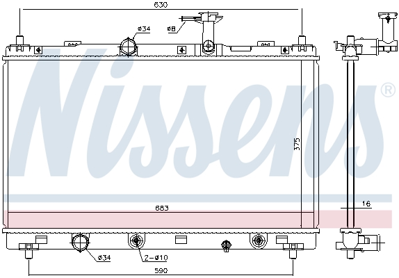 NISSENS 606147 Radiatore,...