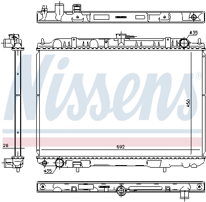 NISSENS 606160 радиатор,...