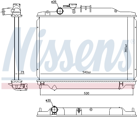 NISSENS 606172 Radiatore,...