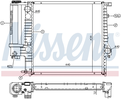 NISSENS 60623 радиатор,...