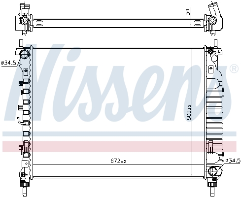 NISSENS 606255 радиатор,...