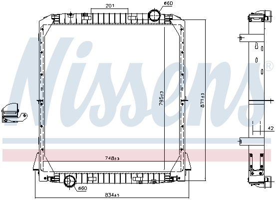 NISSENS 606285 Radiatore,...