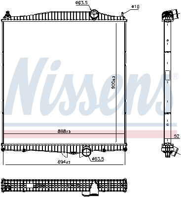 NISSENS 606368 Radiatore,...