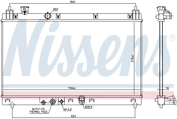 NISSENS 606519 Radiatore,...