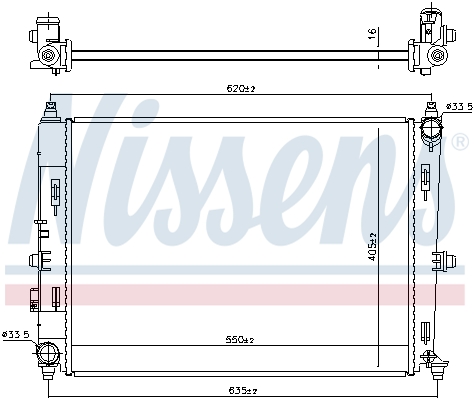 NISSENS 606528 Radiatore,...