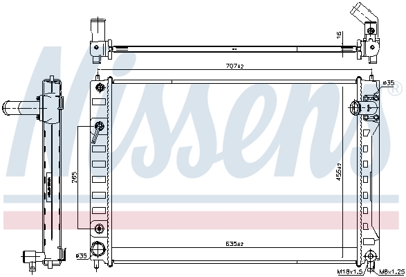 NISSENS 606542 Radiatore,...