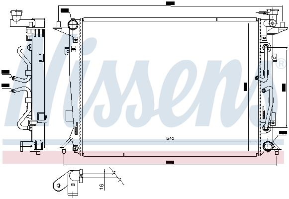 NISSENS 606553 Radiatore,...